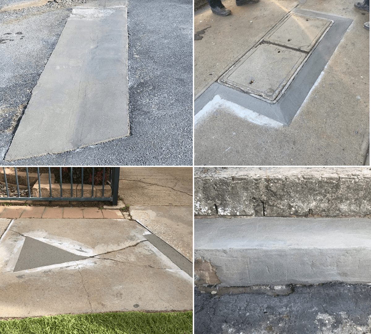MG-Krete concrete repair examples